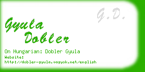 gyula dobler business card